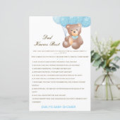 Editable Pa kent best Baby shower game (Staand voorkant)