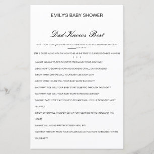 Editable Pa kent best Baby shower game