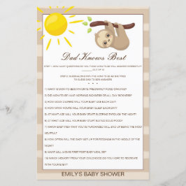 Editable Pa kent best Baby shower game