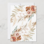 Editable Pampas Grass Baby shower Invitation Kaart (Achterkant)