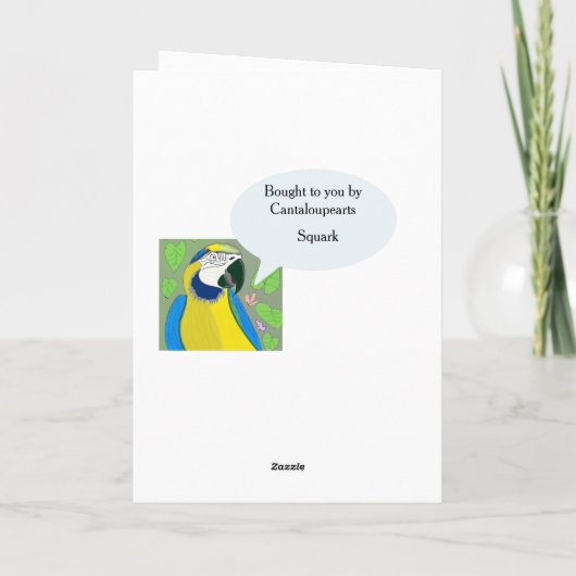 Editable Parrot Vader Day Kaart (Achterkant)