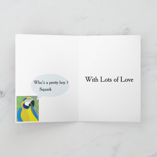 Editable Parrot Vader Day Kaart (Binnen)