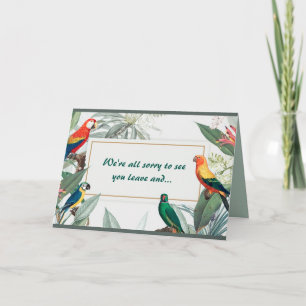 Editable Parrots Farewell Gathering Kaart