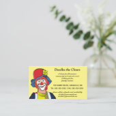 Editable Party Clown Business Visitekaartje (Staand voorkant)