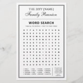 Editable Party Games, Family Reunion Word Games  Flyer (Voorkant)