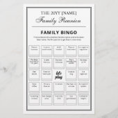 Editable Party Games Trivia & Bingo Family Reunion Flyer (Achterkant)