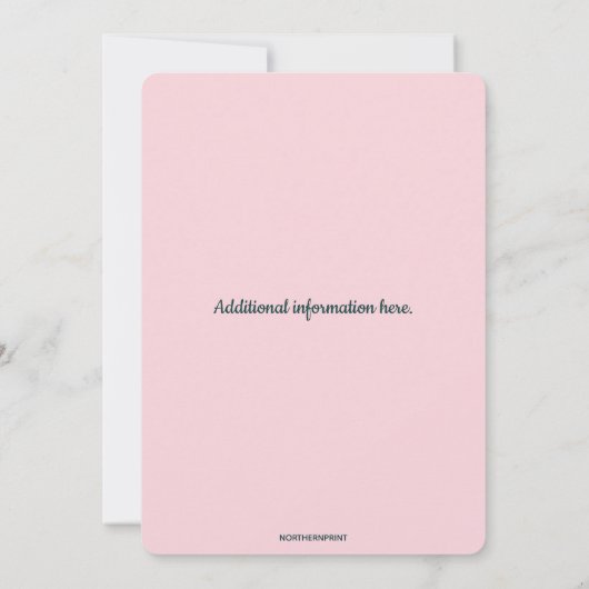 Editable Pastel Flowers and Leaves Frame Kaart (Achterkant)