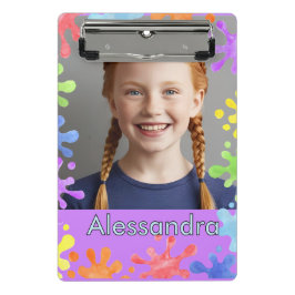 Editable Pastel Splash Custom Photo alessandra Mini Klembord
