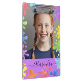 Editable Pastel Splash Custom Photo Frame Klembord (Rechts)
