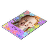 Editable Pastel Splash Custom Photo Frame Notitieboek (Linkerzijde)