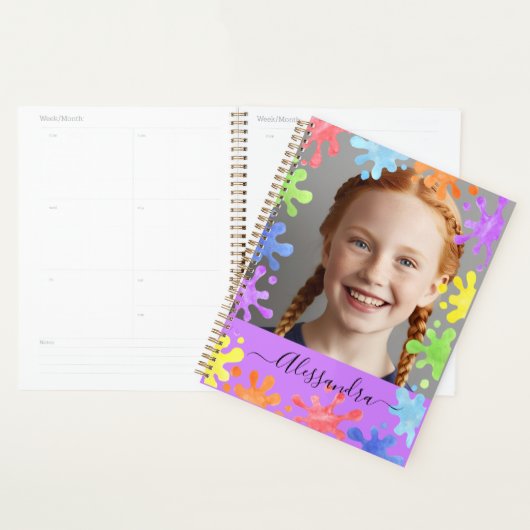 Editable Pastel Splash Custom Photo Frame Planner (Display)