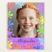 Editable Pastel Splash Custom Photo Frame Planner (Voorkant)