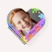 Editable Pastel Splash  cute Custom Photo Frame  Notitieboek (Voorkant)