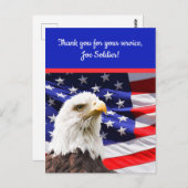 Editable Patriotic Eagle Flag Dank u Briefkaart (Voorkant / Achterkant)