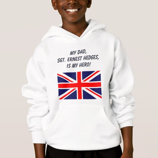 Editable Patriotic Union Jack Hero Dad (Voorkant)