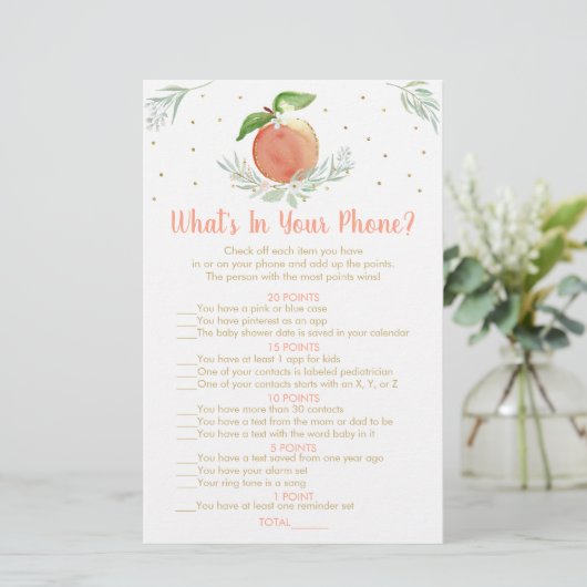 Editable Peach Gold wat er in uw telefoonspel zit (Staand voorkant)