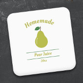 Editable Pear Juice Label Sticker