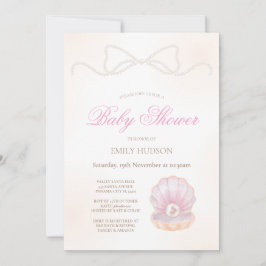 Editable Pearl Invitation Kaart