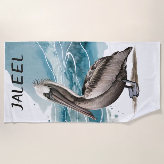 Editable Pelican Strandlaken (Voorkant)