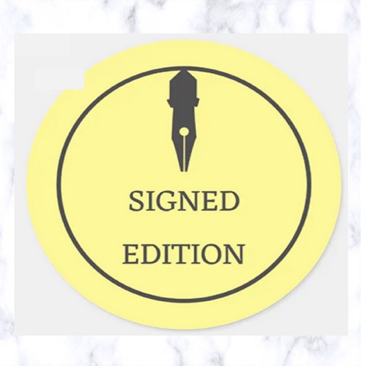 Editable Pen Nib Signed Edition Ronde Sticker