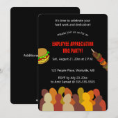 Editable People Employee Appreciation BBQ Party Kaart (Voorkant / Achterkant)