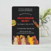 Editable People Employee Appreciation BBQ Party Kaart (Staand voorkant)