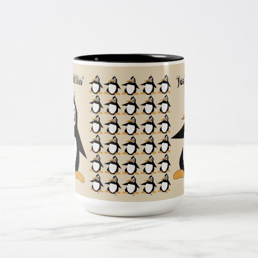 Editable Percius The Penguin Coffee Mok (Center)