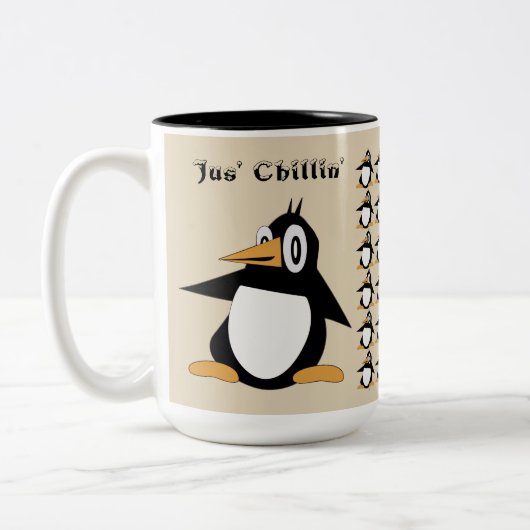 Editable Percius The Penguin Coffee Mok (Links)