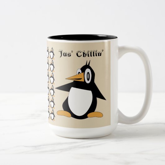 Editable Percius The Penguin Coffee Mok (Rechts)