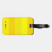 Editable Personal Bright Lemon Yellow Spring Hues Bagagelabel (Achterkant horizontaal)