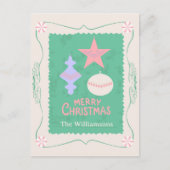 Editable Personalized Candy Christmas Ornament Briefkaart (Voorkant)