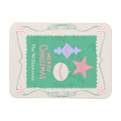 Editable Personalized Candy Christmas Ornament Magneet (Horizontaal)