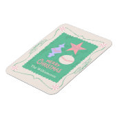 Editable Personalized Candy Christmas Ornament Magneet (Linkerzijde)