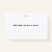 Editable Pet ID Card ,Navy White Service Dog Logo Badge (Achterkant)