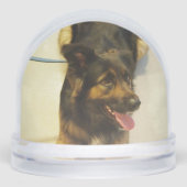 Editable Pet Photo Name and Dates Sneeuwbol (Voorkant)