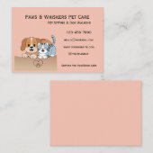 Editable Pet Sitting and Dog Walking Business Card Visitekaartje (Voorkant / Achterkant)