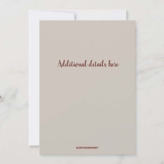 Editable Photo Birthday Party Kaart (Achterkant)