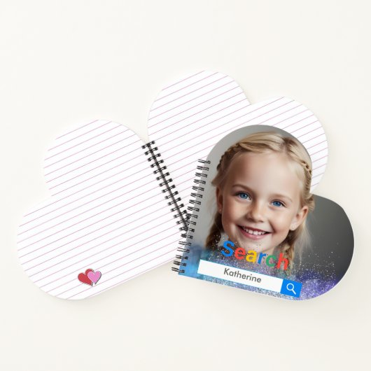 Editable Photo blue grey  glitter Google  Notitieboek (Binnen)