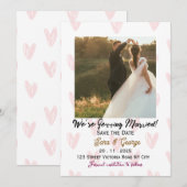 Editable Photo Save the Date Wedding Invitation Kaart (Voorkant / Achterkant)