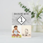 Editable Photo Table Numbers toen we nog jonger wa Kaart (Staand voorkant)