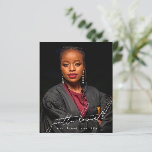 Editable Photo Template University Afstuderen (Staand voorkant)