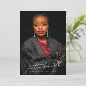 Editable Photo Template University Afstuderen Aankondiging (Staand voorkant)