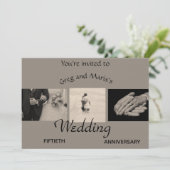 Editable Photo Wedding Jubileum Kaart (Staand voorkant)