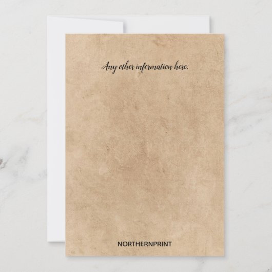 Editable Pig Roast Invitation Kaart (Achterkant)