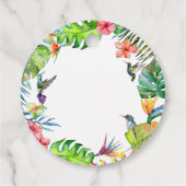 EDITABLE Pineappelthema Baby shower labels (Achterkant)