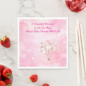 Editable Pink Chinoiserie Baby Shower Tableware Servet (Insitu)