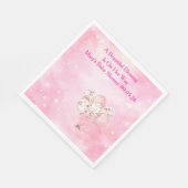 Editable Pink Chinoiserie Baby Shower Tableware Servet (Hoek)