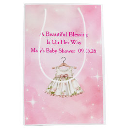 Editable Pink Chinoiserie Gift Bags Medium Cadeauzakje