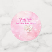 Editable Pink Chinoiserie Table Confetti (Kleine voorkant)