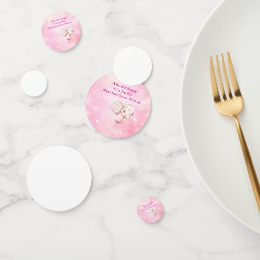 Editable Pink Chinoiserie Table Confetti (Groep)